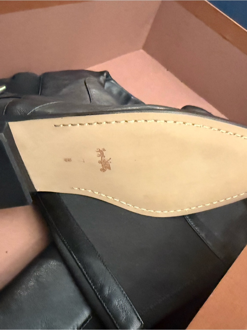 Coach Black Leather Over-the-Knee Riding Boots - Picture 3 of 4